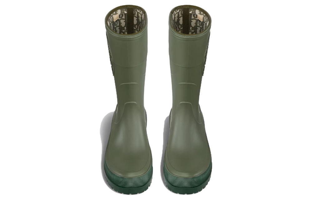 DIOR Diorunion Rubber Ankle Boots Women"s Khaki