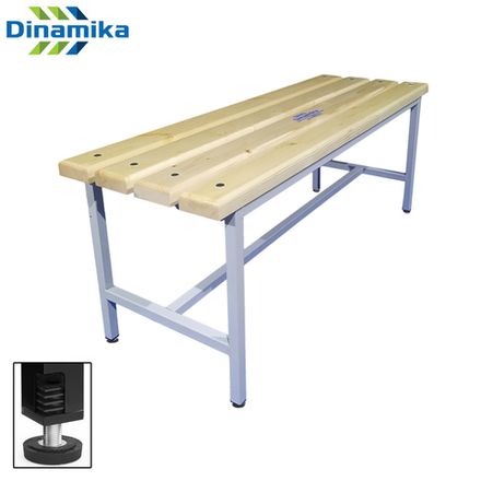 Скамейка для раздевалки 1500 мм сиденье из дерева с РО