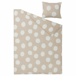 Комплект постельного белья IKEA KLYNNETAG (КЛИННЕТАГ), Односпальный, Бежевый с рисунком, 150x200, 50x80 см