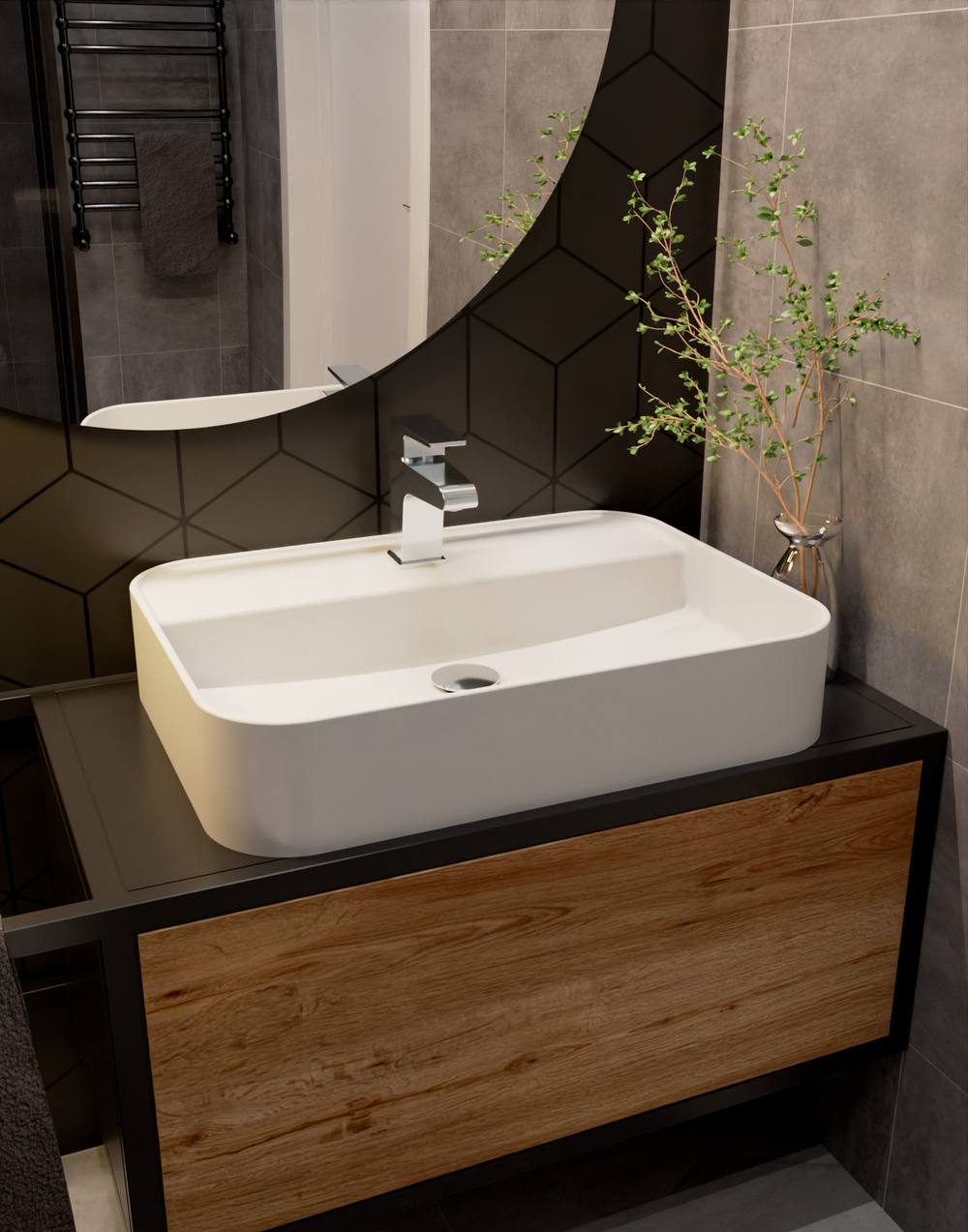 AQM P6120 AQUAme Prato Смеситель для раковины, хром, однорычажный.
