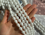 Нить бусин для украшений Капля 9,5х13,5мм, "Майорка-Белая" (имитация)