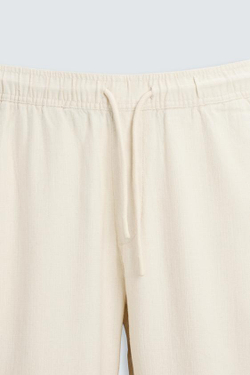 ZARA БРЮКИ RELAXED FIT ИЗ РЕЛЬЕФНОЙ ТКАНИ, СВЕТЛО-БЕЖЕВЫЙ