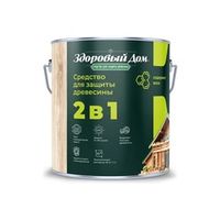 Деревозащитное средство Здоровый дом 2 в 1 Бесцветный 2,7 л