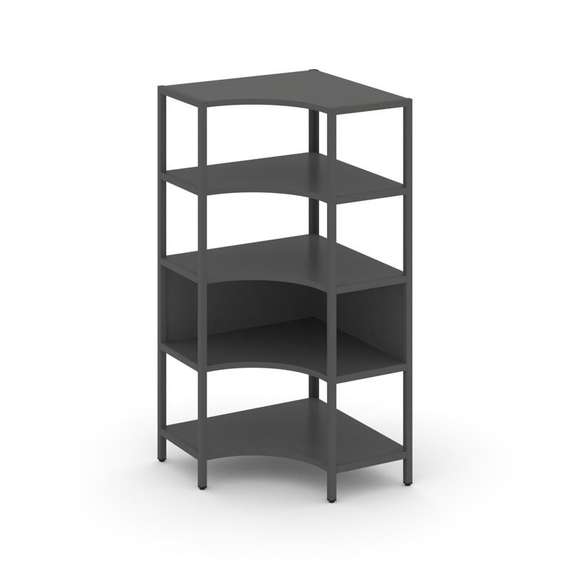 Shelf System Односекционный угловой стеллаж четырехярусный SN.STMU-411 Антрацит/Металл Антрацит 810*