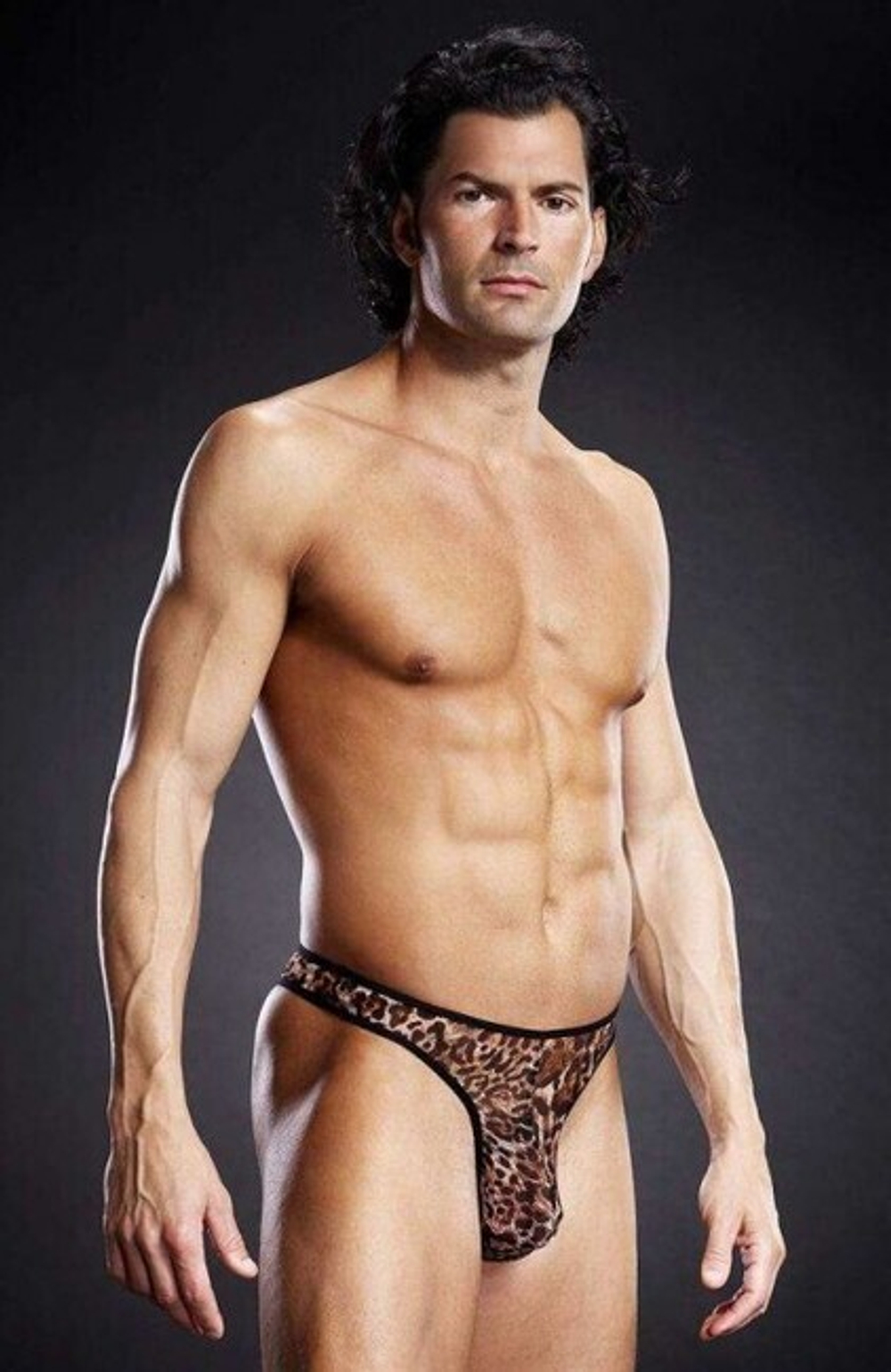 Мужские танга леопардовые SML 46-48 (Цвет: леопардовый)