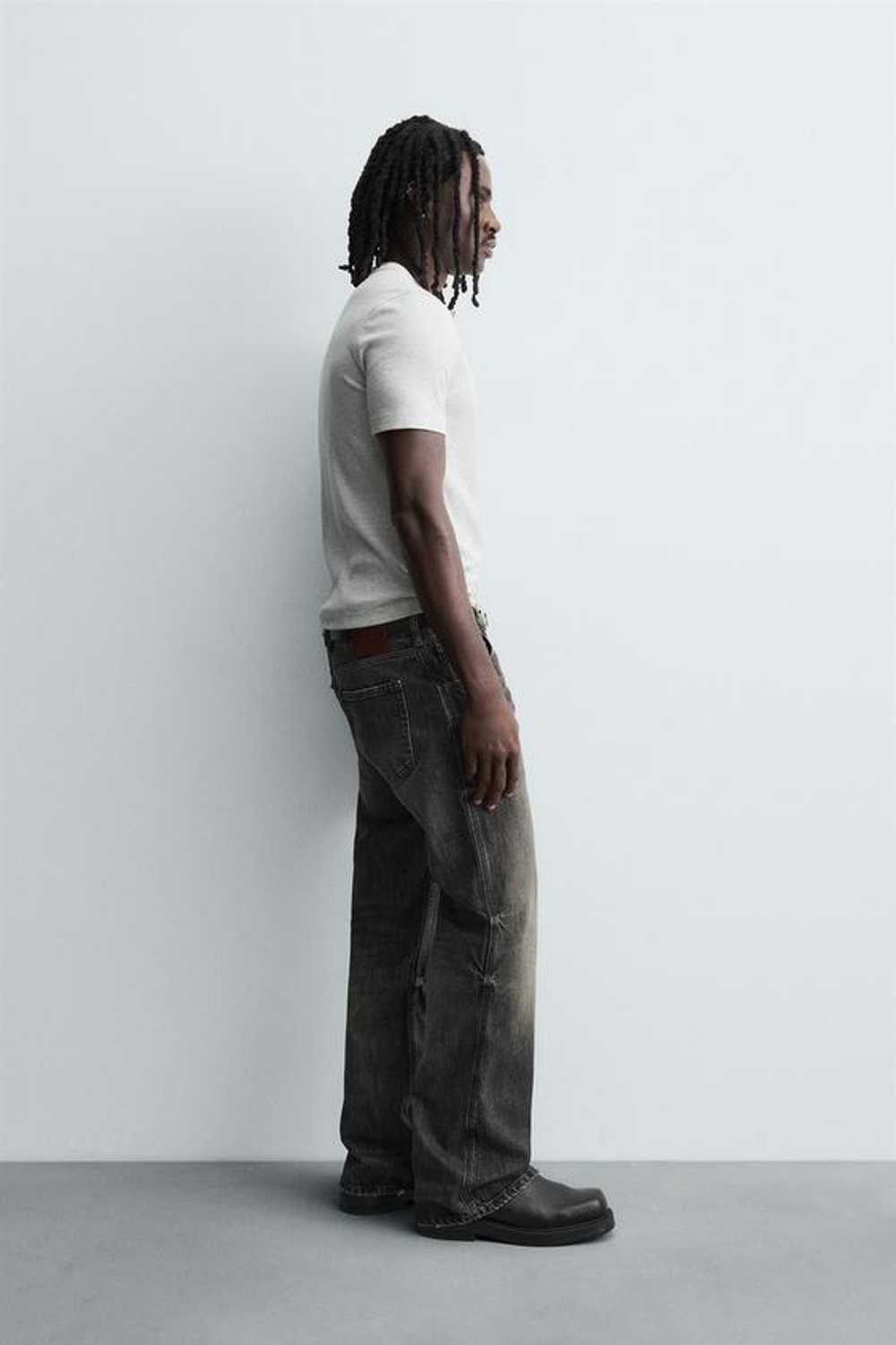 ZARA ДЖИНСЫ FLARE FIT С ЗАНИЖЕННОЙ ТАЛИЕЙ, УГОЛЬНЫЙ