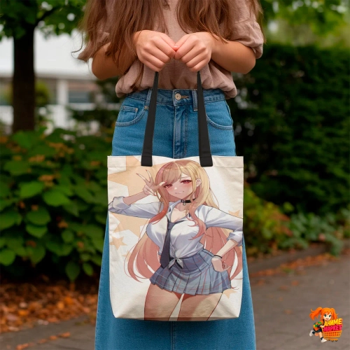 Сумка шоппер с принтом Эта фарфоровая кукла влюбилась