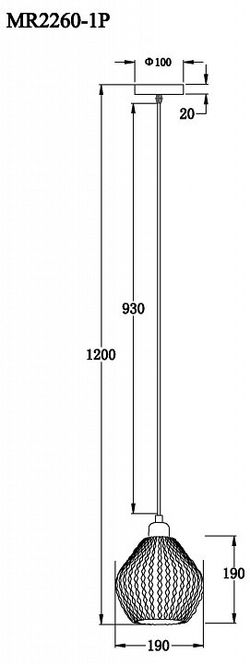 Подвесной светильник MyFar Beata MR2260-1P