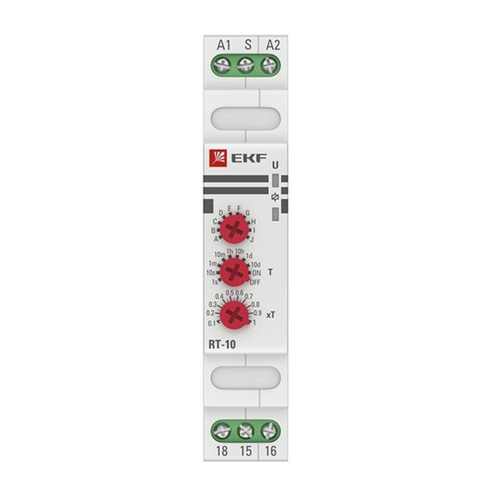 Реле времени (10 устанавл, функц,) RT-10 12-240В EKF PROxima