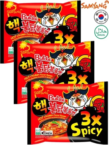 Лапша со вкусом очень острой курицы 3x Spicy 140 г * 3 шт