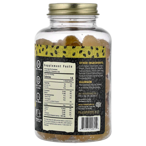 Maju Superfoods, масло черного тмина, жевательные таблетки, 90 жевательных таблеток (250 мг в 1 жевательной таблетке)