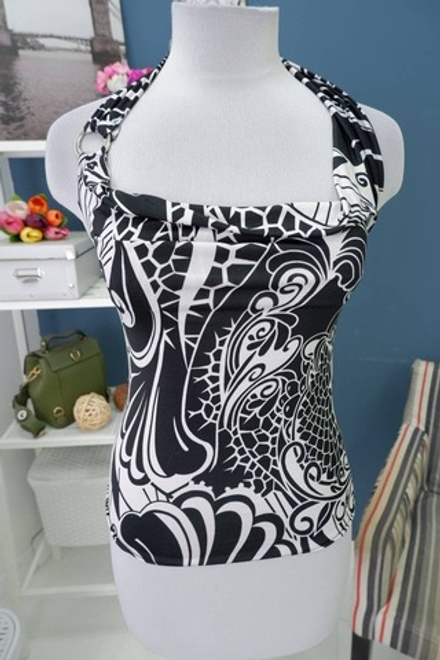 Топ Femme с черно-белым принтом 40 размер