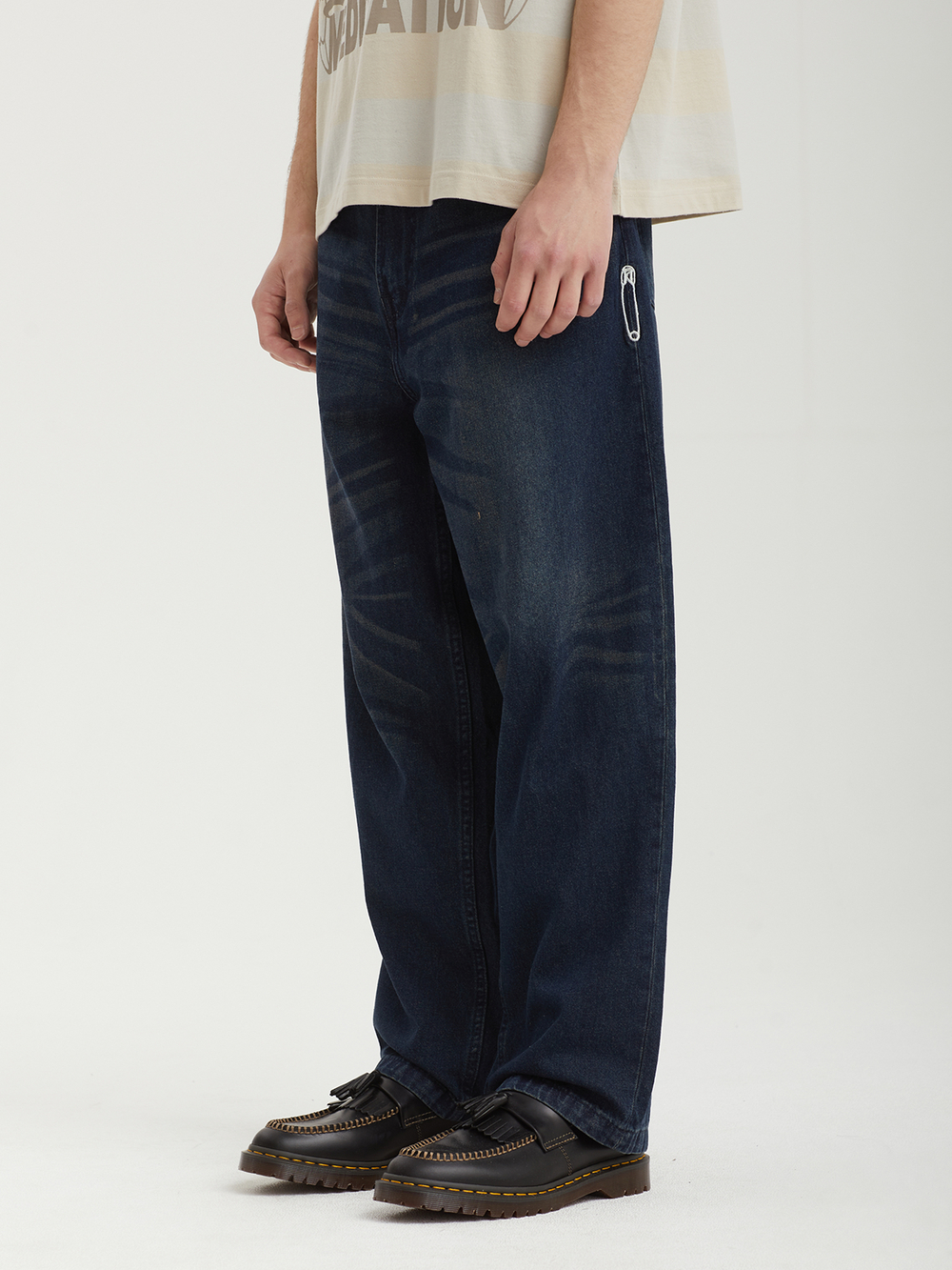 Мужские Джинсы (Loose Fit) Lax - Washed Blue