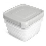 Контейнер для продуктов (СВЧ) Унико квадратный 0,9л набор 4шт. С214 (комплект 16 шт)