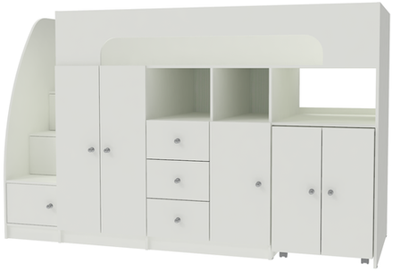 Кровать-чердак КарИВи Астра 11 Белый  Белый