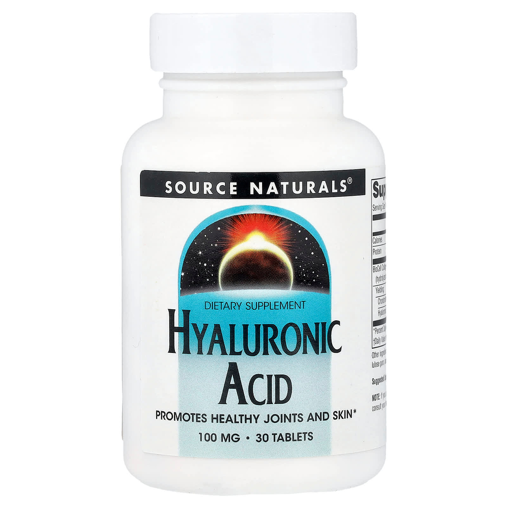Source Naturals, гиалуроновая кислота, 30 таблеток