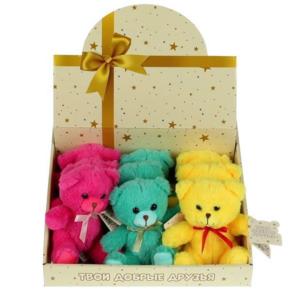 Мишки разноцветные, 3 вида без чипа, M80306-13DNS-D (Мульти-пульти)