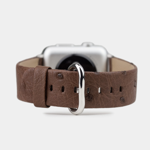 Ремешок для Apple Watch 40/41/42 mm из кожи страуса, коричневого цвета