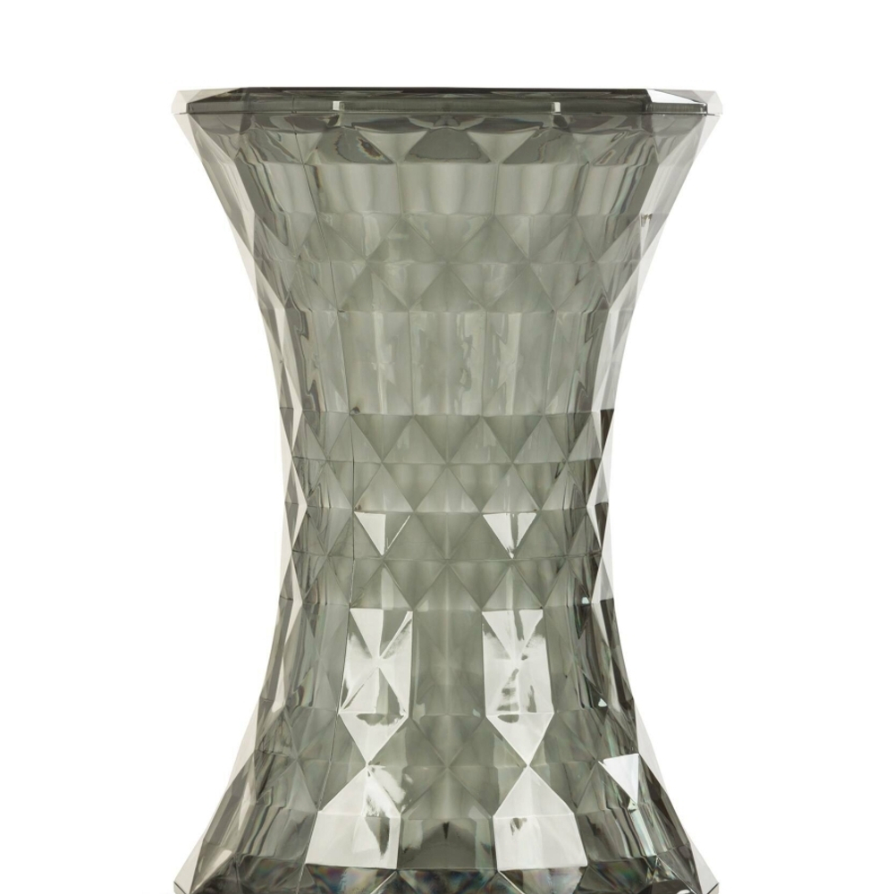 Кофейный столик Rock Crystal диаметр 31 пластик, дымчатый