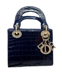 Женская сумка Dior Lady Dior, модель мини-формата синий