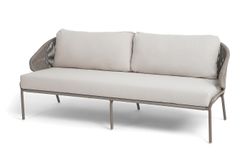 "Альмерия" диван 3-местный плетеный из роупа, цвет бежевый