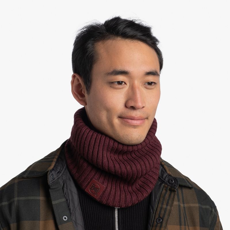 Модный шарф-труба Buff Neckwarmer Knitted Comfort Norval Maroon Фото 3