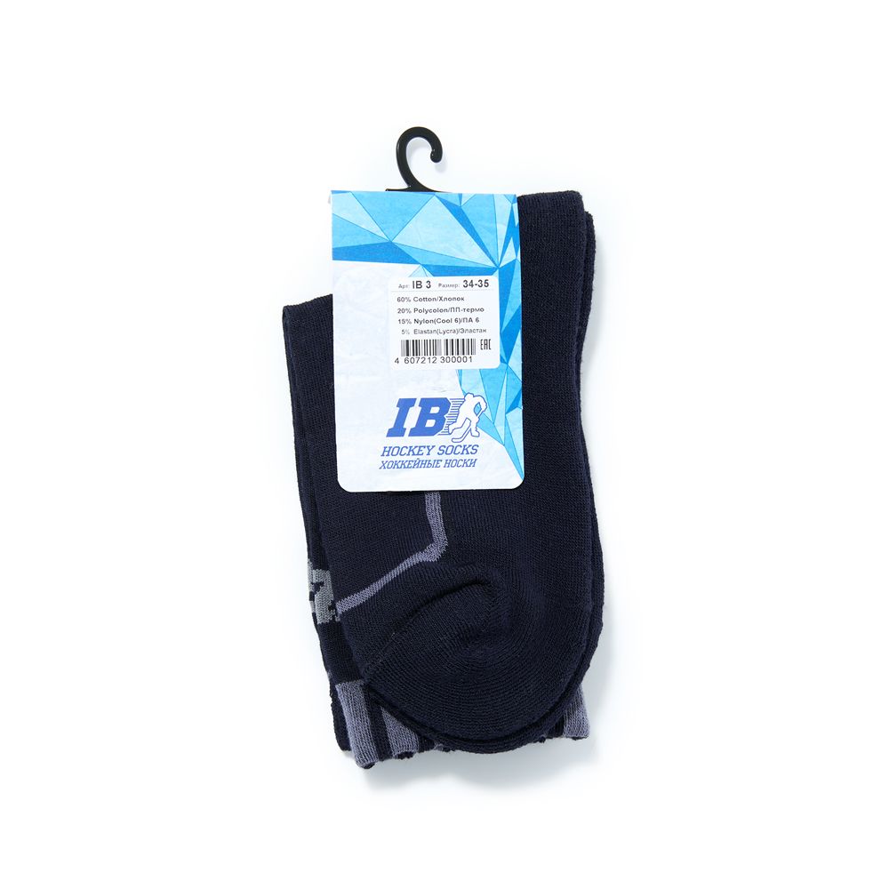 Носки толстые IB Hockey IB-3, SH-IB-3-42-43, р. 42-43, хлопок, поликолон, нейлон, эластан,темно-сини