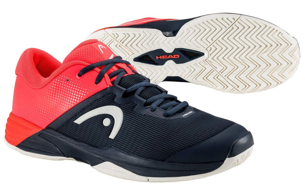 Мужские кроссовки теннисные Head Revolt Evo 2.0 - blueberry/fiery coral