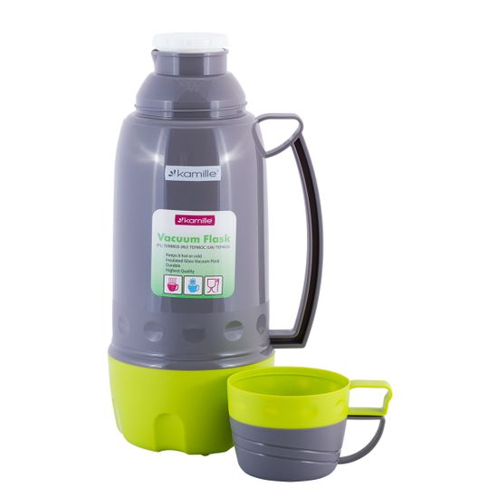 Термос 1,8 л. со стеклянной колбой Kamille KM 2081 пластиковый корпус