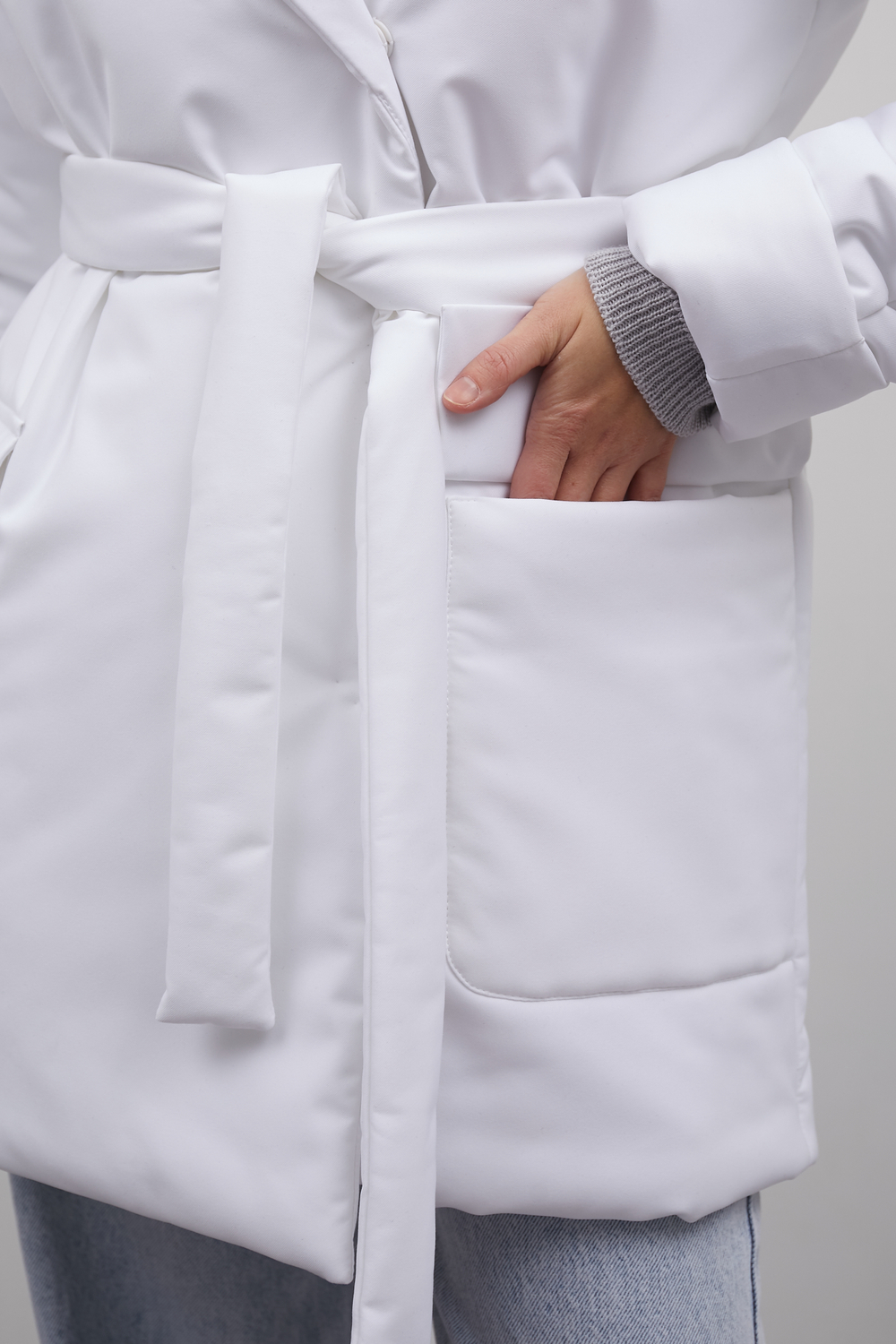 Куртка-пуховик, цвет белый, размер XS