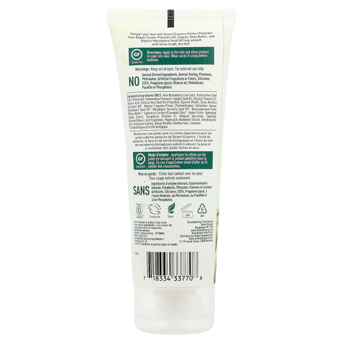 Desert Essence, Organics, восстанавливающий крем для ног, Perfect Pistachio, 103,5 мл (3,5 жидкой унции)