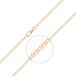 Цепь из красного золота (плетение лав) Артикул: 21-0403-040-1110-17