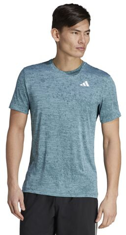 Мужская теннисная футболка Adidas Tennis Freelift T-Shirt - небесный, Бирюзовый