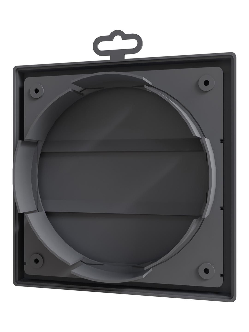 Выход стенной КФ фланец D150/160 жалюзи 190х190 ASA Gray ERA