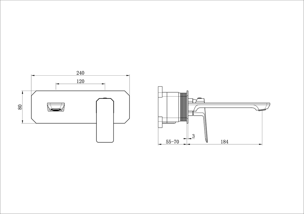 Смеситель для раковины встраиваемый WONZON & WOGHAND DIAMOND, Брашированное золото (WW-88869011-BG)