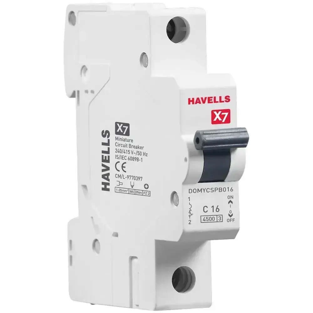 Автоматический выключатель Havells 1P, 4.5kA, C-16A, 1M.