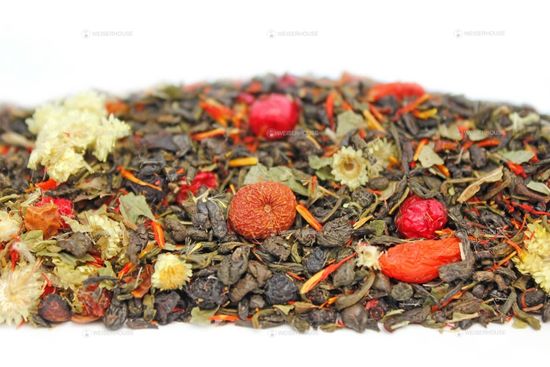 Зелёный чай листовой цветочный Тибетский рецепт, 80г