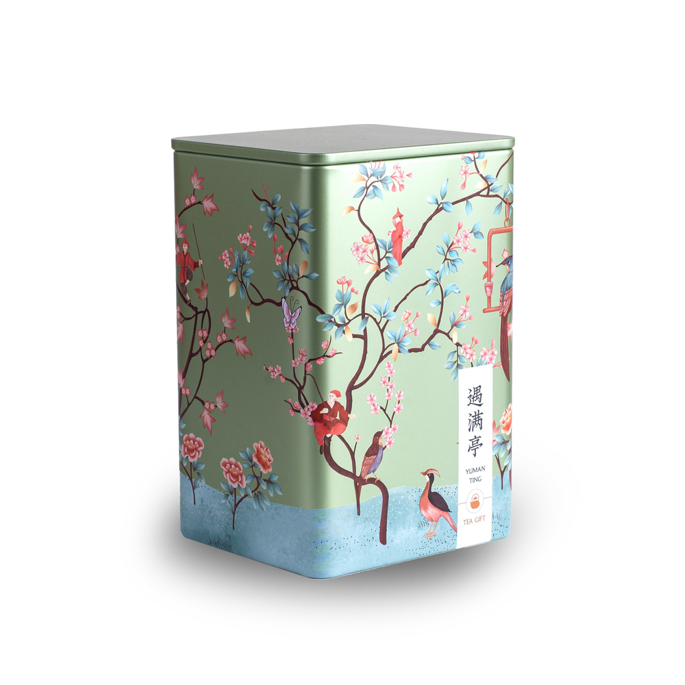 319082 Банка "Райский сад" размер=12,5*8,3*7,4см, жесть зеленый