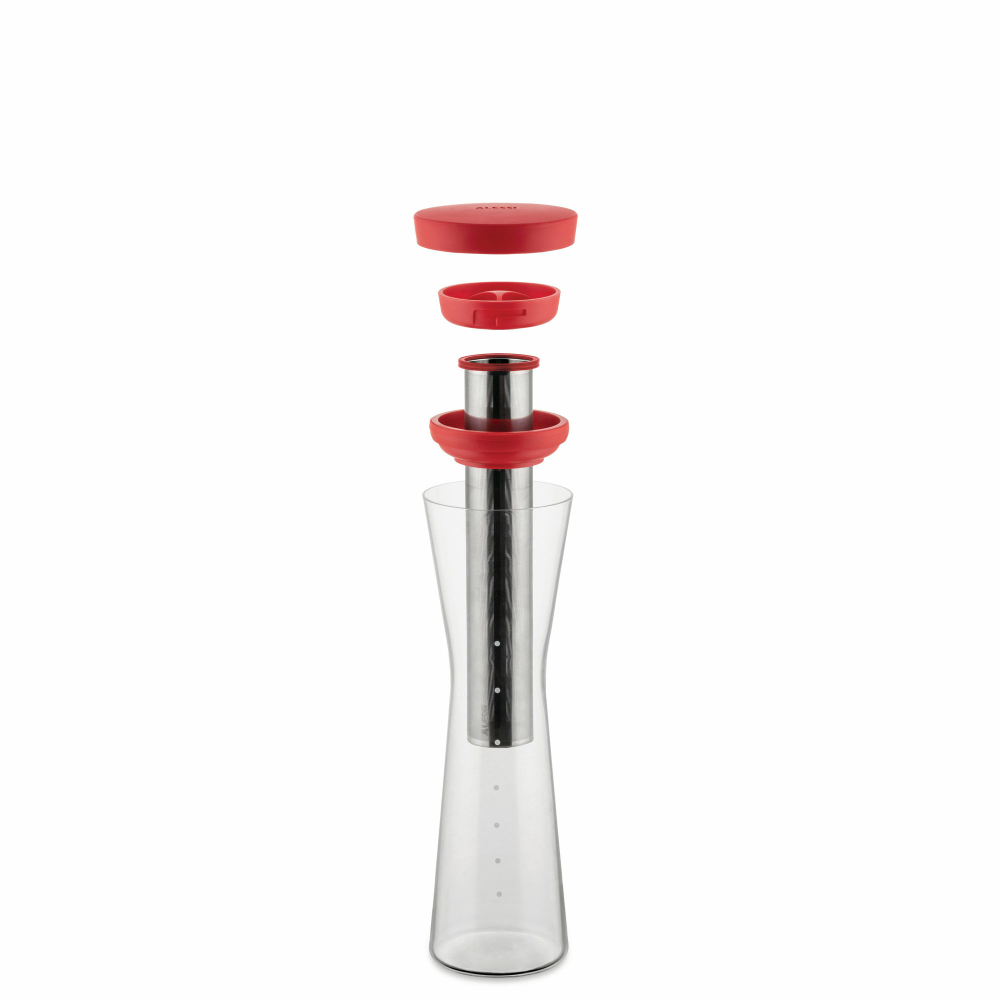Alessi - Графин Mazagran для холодного кофе, красный / артикул   GIA31 R  / GTIN 8003299466078