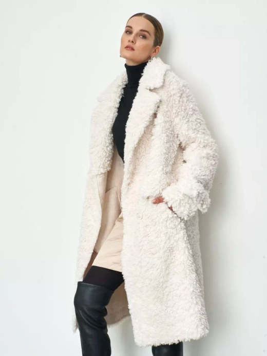 Премиальная шуба чебурашка Люкс эко-мех, SilverFox (арт. S1160rm05bz)