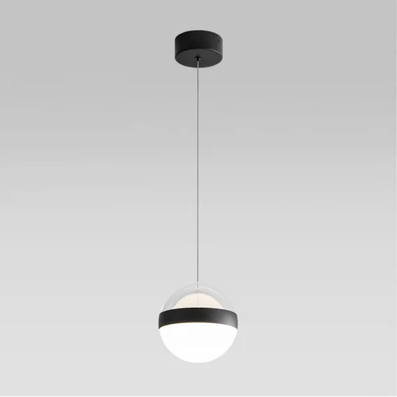 5075/12L L-VISION ODL24 355 черный/прозрачн./молочный/металл/акрил Подвес LED 12W 4000K 600лм RONI