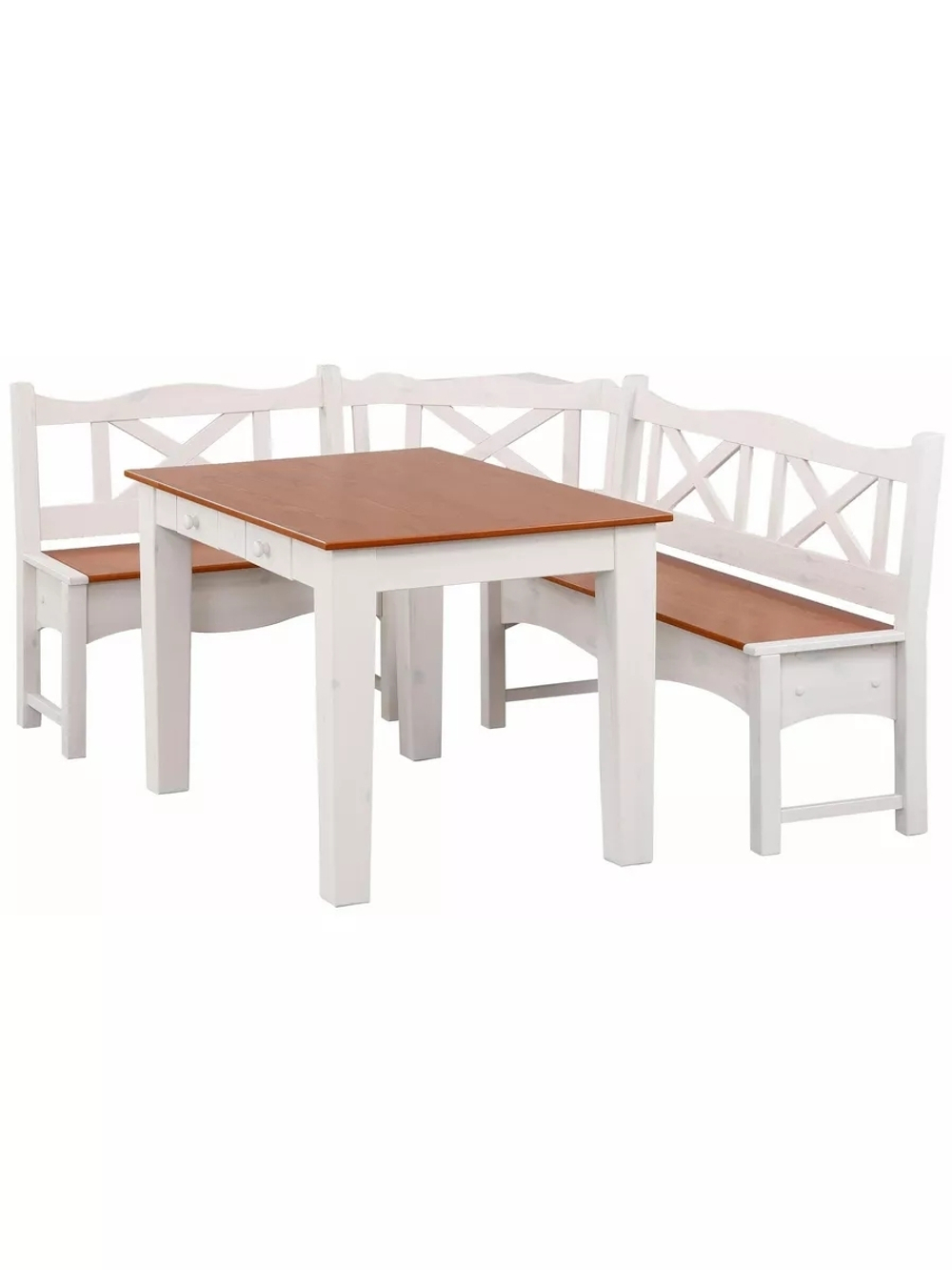 Обеденная группа, стол с ящиками 180х90 и скамья 151х241