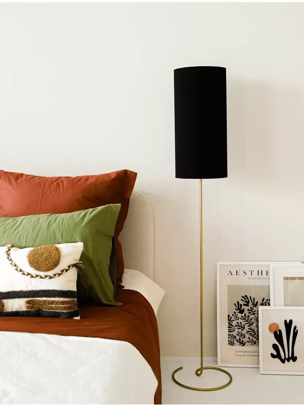 Абажур для торшера e27 тканевый декоративный