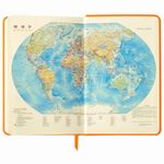 Ежедневник недатированный А5 138х213 мм BRAUBERG "Imperial" под кожу, 160 л., оранжевый, 111856