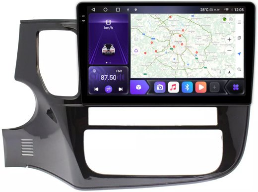 Магнитола Mitsubishi Outlander 3 2012-2022 - Carmedia OL-1633 QLed+2K, Android 12, TS10,  CarPlay, 4G SIM-слот