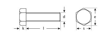 ЗУБР DIN 933, кл. пр. 5.8, M12 х 25 мм, цинк, 4 шт, болт (4-303076-12-025)