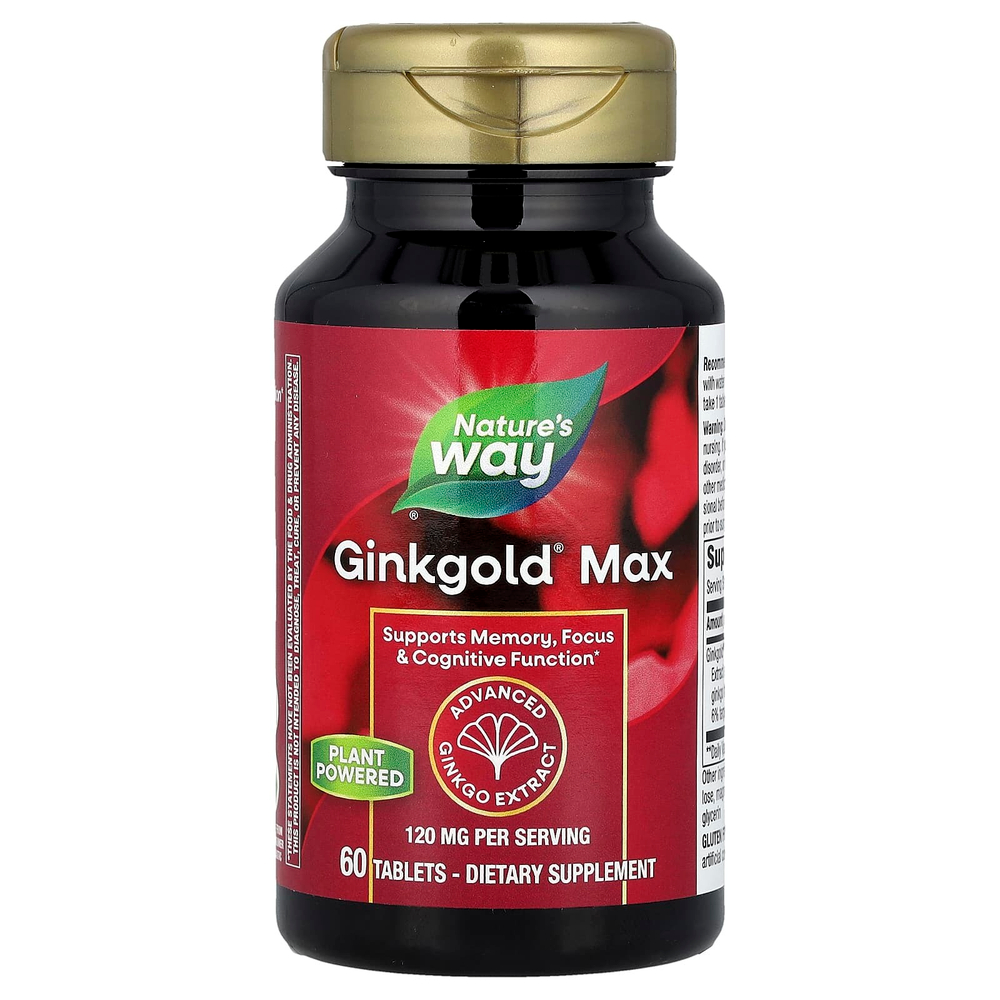 Nature's Way, Ginkgold Max, 120 мг, 60 таблеток