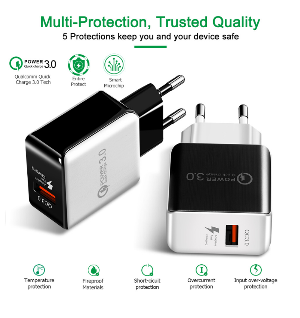 Зарядное уст-во USB (QC3.0/18Вт) Lider Mobile SL-18