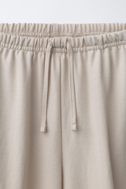 ZARA БРЮКИ WIDE LEG СВОБОДНОГО КРОЯ, ЭКРЮ