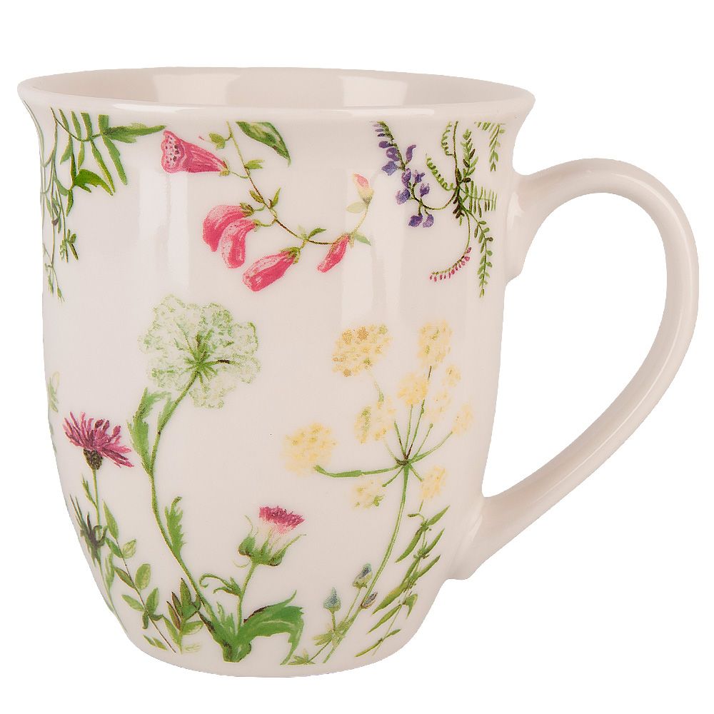 Кружка "Floristry" v=500мл (фарфор) (min6) (транспортная упаковка)